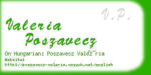 valeria poszavecz business card